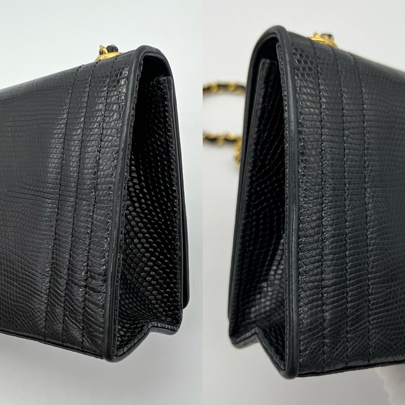 ❌SOLD❌Authentic Chanel vintage Lizard skin flap chain bag - Picture 11 of 17